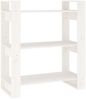 vidaXL Bücherregal/Raumteiler Weiß 80x35x91 cm Massivholz Kiefer 813900 Bild 2