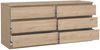 Dmora Kommode Abacadabra, Wohnzimmerbuffet, Wohnzimmer-Sideboard, Moderne Küchen-Speisekammer, 154x50 h70 cm, Eiche Bild 4