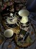 DUO FLORAL Fassbecher 430 ml VINTAGE FLOWERS BLACK New Bone China Porzellan Bild 5