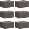 vidaXL Aufbewahrungsbox 6 pcs Grau 43 x 34 x 23 cm Vliesstoff 42024624 Bild 2