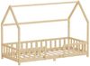 ML-DESIGN Spielbett Hausbett Kinderbett inkl. Lattenrost kreativ Bodenbett für Kinder, Abenteuerbett ohne Matratze 90x200cm Holzbett Natur Kiefer Bettgestell Bild 5