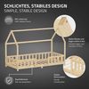 ML-DESIGN Spielbett Hausbett Kinderbett inkl. Lattenrost kreativ Bodenbett für Kinder, Abenteuerbett ohne Matratze 90x200cm Holzbett Natur Kiefer Bettgestell Bild 2