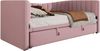 Daybett, Samt mit Ziehbett, 90x200 cm (180x200 cm), Rosa, ohne Matratze Bild 5