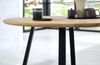 Esstisch >Nils< in Eiche, schwarz, Massivholz, Metall - 75x110cm (HxD) Bild 5