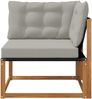 vidaXL Outdoor Ecksofa Massives Akazienholz und Textilene Natur 900638 Bild 4