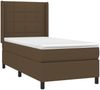 vidaXL Boxspringbett mit Matratze Dunkelbraun 100x200 cm Stoff 3131412 Bild 3