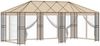 vidaXL Gazebo Rahmen 6 x 3 m Schwarz Stahl 3376006 Bild 3