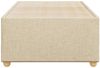 Einzelbettgestell Design für Erwachsene ohne Matratze Creme 90x200 cm Stoff d4344e Bild 4