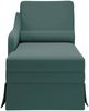 vidaXL Chaiselongue mit Nackenrolle, Rechter Armlehne, Samt dunkelgrün, 145 x 56 x 70 cm Bild 4