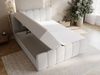 GRAINGOLD Cloud Boxspringbett 180x200, Bett mit Bettkasten, Bouclé-Stoff, mit Kopfteil, Grau Bild 5