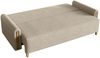 Selsey 'Majla' 3-Sitzer Schlafsofa mit wasserabweisendem Strukturgewebe und Bettkasten, Beige Bild 4