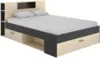 Vente-unique - LEANDRE Bett Holz, Platte GrauBeige - B 149,6 cm x H 95 cm x L 218,5 cm Bild 4