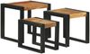vidaXL Nestingtisch 3 pcs Massivholz Akazie und Metall 4104728 Bild 5