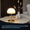 KHG LED-Tischleuchte, mit Touchdimmer, 1-flammig, aus Metall/Glas, Farbtemperatur 3.000 K, 420 lm Lichtleistung, 5 W Gesamtleistung, ideal für Wohnzimmer, Schlafzimmer, Küche und Büro, Höhe:25 cm Bild 4