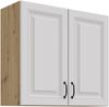 Hängeschrank 80 cm Stilo Weiss + Eiche Artisan Küchenzeile Küchenblock Küche Bild 5