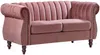 Vente-unique - TRUMBO Sofa SamtStoff Puderrosa - B 78 cm x H 77 cm x L 150 cm Bild 3