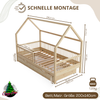 Crazy Pine 'Crazy Polly+' Hausbett mit Rausfallschutz, Holz natur, 140x200 cm, mit Schublade Bild 2
