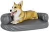 vidaXL Hundebett Ergonomisch Schaumstoff Kunstleder, Grau, 75x53 cm Bild 3