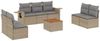vidaXL 8-tlg. Garten-Sofagarnitur mit Kissen Beige Poly Rattan 3224519 Bild 2
