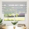vidaXL Doppelrollo Hellgrau 165x100 cm Stoffbreite 160,9 cm Polyester 4014430 Bild 2