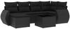 vidaXL 7-tlg. Garten-Sofagarnitur mit Kissen Schwarz Poly Rattan 3221664 Bild 2