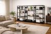 Regalwand FABIO, Stahl 200 x 300 x 50 cm, schwarz, modern, industrial design Bild 3