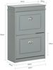 SoBuy FSR78-HG Schuhschrank, MDF, Lackiert, Grau, 54 x 83 x 24 cm Bild 3