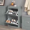 SoBuy FSR78-HG Schuhschrank, MDF, Lackiert, Grau, 54 x 83 x 24 cm Bild 5