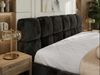 Doppelbett mit Gasdruckfeder, Polsterbett NIRA CLASSIC Holzlattenrost Bett mit Stauraum, gepolstertes Kopfteil Bettkasten - 140 x 200 cm - Schwarz Plüsch Bild 3