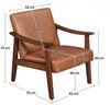Yaheetech Relaxsessel Retro Loungesessel Einzelsofa, Loungesessel Lesesessel Kunstleder Belastbar bis 136 kg Bild 4