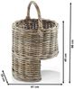 Kobolo Aufbewahrungskorb Treppenkorb Korb Rattan - kubu grey - mit Henkel Bild 3