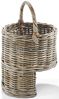 Kobolo Aufbewahrungskorb Treppenkorb Korb Rattan - kubu grey - mit Henkel Bild 2
