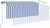 vidaXL Markise Automatisch Einziehbar mit Volant 3x2,5 m Blau und Weiß 3069386 Bild 4