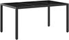 vidaXL Outdoortisch-Set 5 pcs Schwarz 150 x 90 x 75 cm Poly-Rattan 3422298 Bild 3