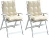 vidaXL Niedriglehner-Auflagen 2 Stk. Creme Oxford-Gewebe 377677 Bild 4