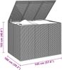 vidaXL Garten-Kissenbox PE Rattan 145x100x103 cm Schwarz 317229 Bild 5