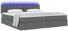 vidaXL LED-Speicherbett mit Matratze Dunkelgrau 200 x 200 cm Stoff 3371293 Bild 3