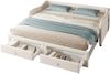 Daybettt, 90x200cm Tagesbett mit ausziehbarem Bett,Schlafsofa mit zwei Schubkästen, EinzelbettOhne Matratze, Leinen, minimalistisches Styling, beige Bild 4
