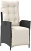 vidaXL Gartensessel mit Fußteil Verstellbar Schwarz Poly Rattan 365280 Bild 2