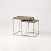 Livin Hill Beistelltisch Glamour Chrom, braune Platte GL1538/39 Bild 2