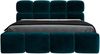 Polsterbett MONAKO 160x200 mit Matratze, Bettkasten und Lattenrost. Farbe: Pfau 36 Bild 3