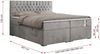 Boxspringbett mit 2 Bettkästen, Matratze und Topper - PERA - 140x200cm - Hellgrau Velours - H4 Bild 5