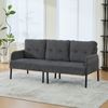 LVHOM 3-Sitzer Sofa mit Metallsockel, Polstersofa mit Seitentaschen, Loungesofa aus Cordstoff, Ergonomisches Stoffsofa, 171x72x80cm Bild 1