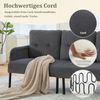 LVHOM 3-Sitzer Sofa mit Metallsockel, Polstersofa mit Seitentaschen, Loungesofa aus Cordstoff, Ergonomisches Stoffsofa, 171x72x80cm Bild 4