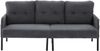 LVHOM 3-Sitzer Sofa mit Metallsockel, Polstersofa mit Seitentaschen, Loungesofa aus Cordstoff, Ergonomisches Stoffsofa, 171x72x80cm Bild 2