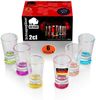 BigDean 6 Stück farbige Schnapsgläser 2cl in Geschenkbox – robuste Shotgläser spülmaschinenfest - in Gastro Qualität Bild 5