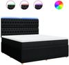 vidaXL Boxspringbett mit Matratze Schwarz 180x200 cm Stoff 3294444 Bild 2
