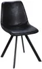 Vente-unique - LUBINE Stuhl Kunstleder Schwarz - B 59,5 cm x H 83,5 cm x L 44 cm Bild 5