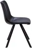 Vente-unique - LUBINE Stuhl Kunstleder Schwarz - B 59,5 cm x H 83,5 cm x L 44 cm Bild 3