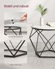 VASAGLE Couchtisch rund, 2er Set, Wohnzimmertisch, Beistelltisch, modern, abnehmbare Tischplatte, für Wohnzimmer, weiß-schwarz Bild 4